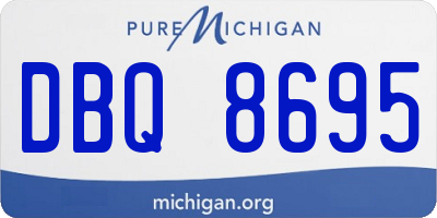 MI license plate DBQ8695