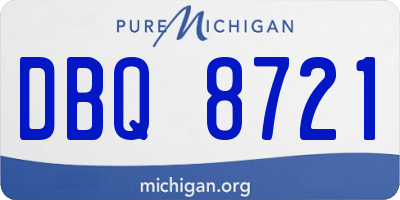 MI license plate DBQ8721