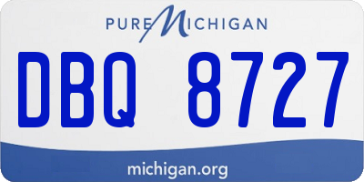 MI license plate DBQ8727