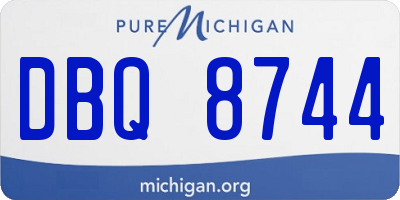 MI license plate DBQ8744
