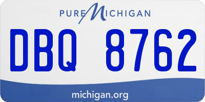 MI license plate DBQ8762