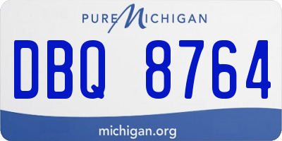 MI license plate DBQ8764