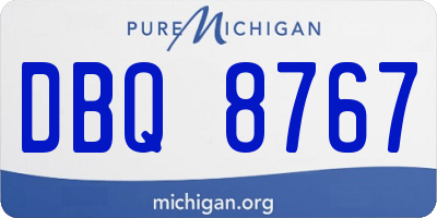 MI license plate DBQ8767