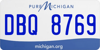 MI license plate DBQ8769