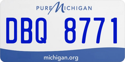 MI license plate DBQ8771