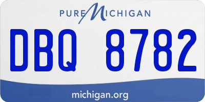 MI license plate DBQ8782