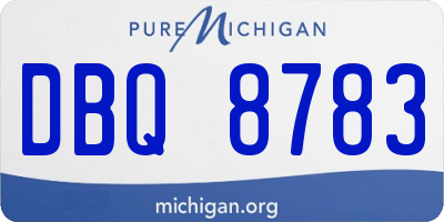 MI license plate DBQ8783