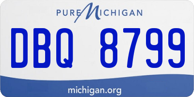 MI license plate DBQ8799