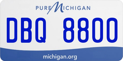 MI license plate DBQ8800