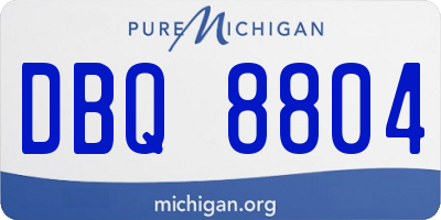 MI license plate DBQ8804