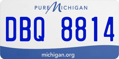 MI license plate DBQ8814
