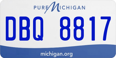 MI license plate DBQ8817