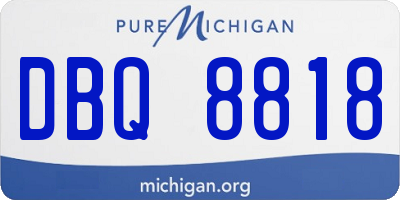 MI license plate DBQ8818