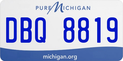 MI license plate DBQ8819