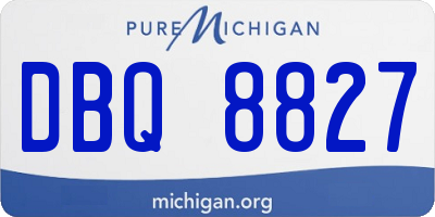 MI license plate DBQ8827