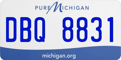 MI license plate DBQ8831