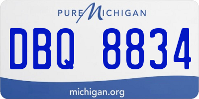 MI license plate DBQ8834