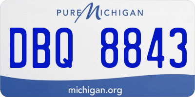 MI license plate DBQ8843
