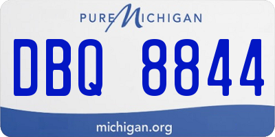 MI license plate DBQ8844