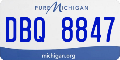 MI license plate DBQ8847