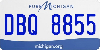 MI license plate DBQ8855