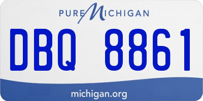 MI license plate DBQ8861