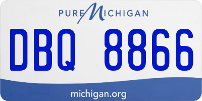 MI license plate DBQ8866