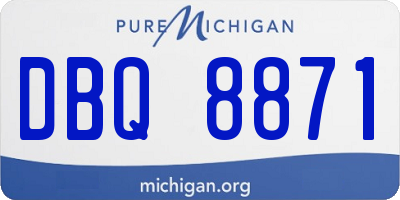 MI license plate DBQ8871
