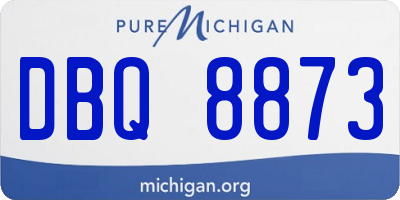 MI license plate DBQ8873