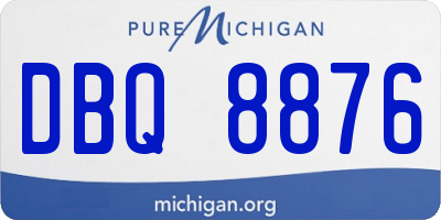 MI license plate DBQ8876