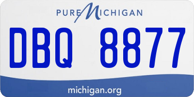 MI license plate DBQ8877