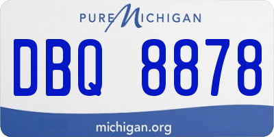 MI license plate DBQ8878