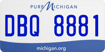 MI license plate DBQ8881