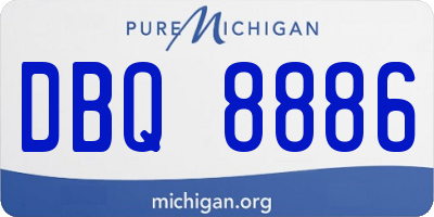 MI license plate DBQ8886