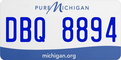 MI license plate DBQ8894