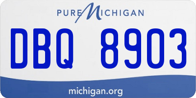MI license plate DBQ8903