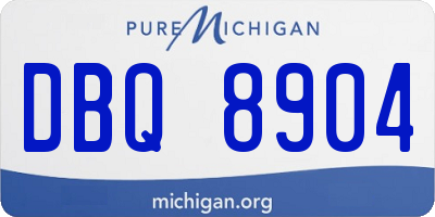 MI license plate DBQ8904