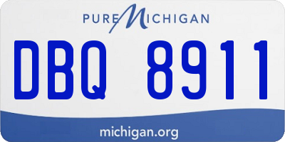 MI license plate DBQ8911
