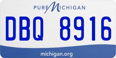 MI license plate DBQ8916