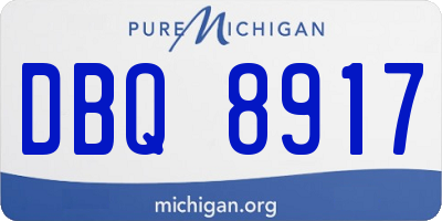 MI license plate DBQ8917