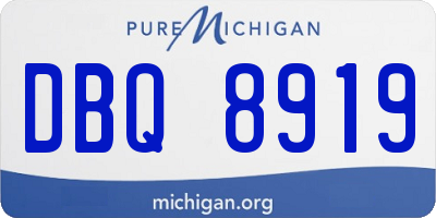 MI license plate DBQ8919