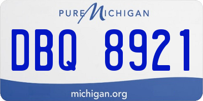 MI license plate DBQ8921