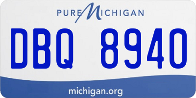 MI license plate DBQ8940