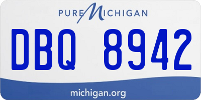 MI license plate DBQ8942