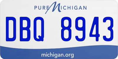 MI license plate DBQ8943