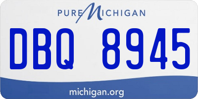MI license plate DBQ8945