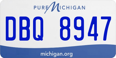 MI license plate DBQ8947