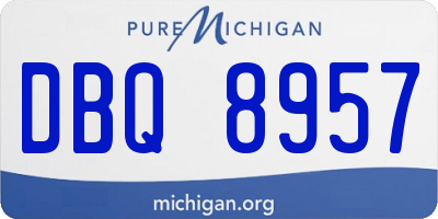 MI license plate DBQ8957