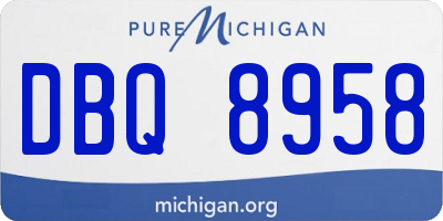 MI license plate DBQ8958