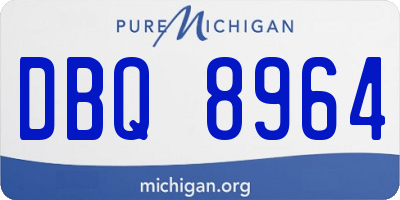MI license plate DBQ8964